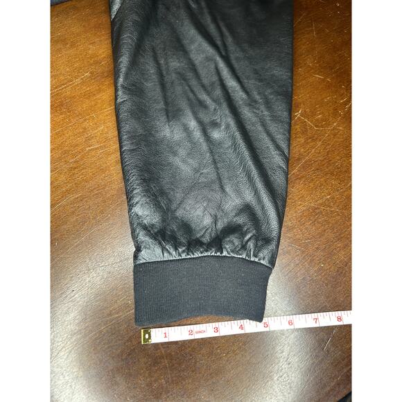 VTG 90s OGNER Motorcars Porche/Ferrari Jeff Hamilton Wool Leather Jacket - Picture 11 of 16